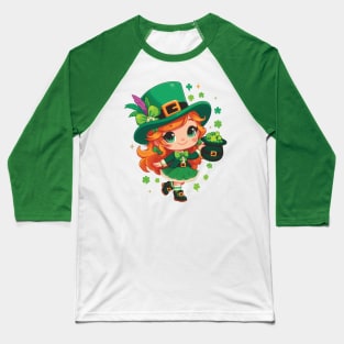 Cute St Patrick's Day Girl Baseball T-Shirt